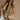 Liliana Olive & Cream Scallop Linen Top- front view
