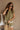 Liliana Olive & Cream Scallop Linen Top- front view