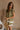 Liliana Olive & Cream Scallop Linen Top- frontal side view