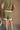 Liliana Olive & Cream Scallop Linen Shorts- back view