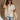 Arya Cream Stitch Seashell Short Sleeve Top- front view