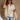 Arya Cream Stitch Seashell Short Sleeve Top- front view