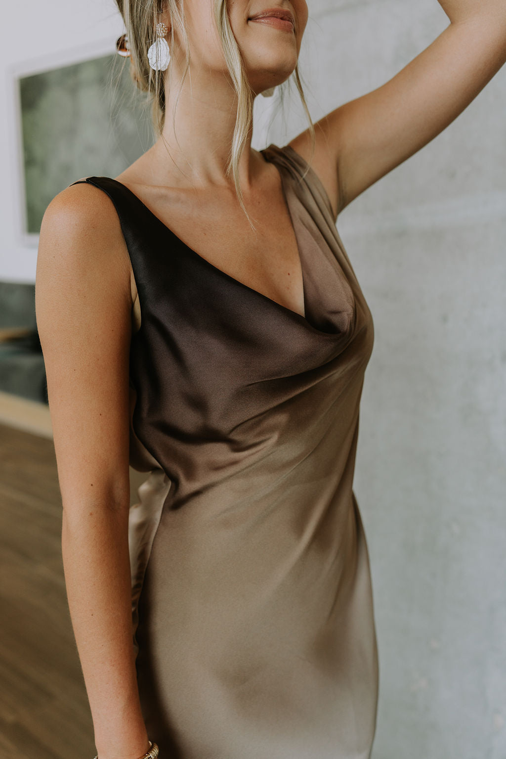 brown ombr edge of romance midi dress Brown Ombre Edge of Romance Midi Dress