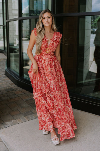 bhldn paisley 3d embellished side slit maxi dress side-slit Slay All Day Paisley Mesh Maxi Dress and a draped back that keeps every exit memorable. bhldn paisley 3d embellished side-slit