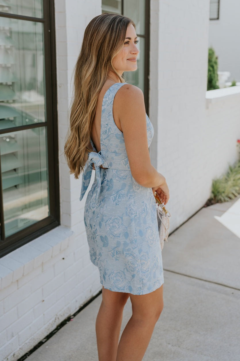 Erica Floral Bow Mini Dress Emi Pink Bow Mini Dress FINESSE Erica Floral Bow Mini Dress Emi Pink Bow Mini Dress FINESSE