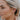 Elodie Gold & Cream Circle Dangle Earring - close side view