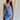 front view of female model wearing the Azlynn Blue Satin Cowl Neckline Dress which features Blue Satin Fabric, Overlay Hem Detail, Ruched Detail, Cowl Neckline with Adjustable Straps and Side Monochrome Zipper with Hook Closure