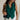 front view of female model wearing the Reign Hunter Green Buttoned Vest which features Hunter Green Lightweight Fabric, Monochrome Button Up, Collared Neckline and Sleeveless