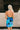 Nila Blue Multi Halter Mini Dress - back view
