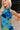 Nila Blue Multi Halter Mini Dress - close up front view