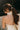 Jessa Silver Hammered Metal Cuff Hair Tie - back view of model's hair
