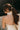 Jessa Silver Hammered Metal Cuff Hair Tie - back view of model's hair