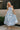 Everly Cream & Blue Floral Strapless Maxi Dress - full front view