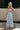 Everly Cream & Blue Floral Strapless Maxi Dress - full body side view