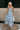 Everly Cream & Blue Floral Strapless Maxi Dress - full body front view