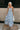Everly Cream & Blue Floral Strapless Maxi Dress - full body front view