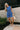 Jillian Cobalt Blue Split Hem Vest - full body front view