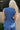 Jillian Cobalt Blue Split Hem Vest - close up back view