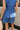 Jillian Cobalt Blue Shorts - close up back view