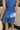 Jillian Cobalt Blue Shorts - close up back view