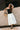 Francesca Black & White Strapless Midi Dress - full body front view