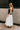 Francesca Black & White Strapless Midi Dress - full body side view
