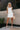 Simone White Linen Mini Dress - full body front view