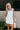 Simone White Linen Mini Dress - front view