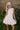 Stella White Drop Waist Mini Dress - front view