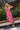 Leila Pink & Red Tropical Midi Dress - full body front view