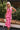 Leila Pink & Red Tropical Midi Dress - front view