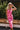 Leila Pink & Red Tropical Midi Dress