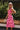 Leila Pink & Red Tropical Midi Dress - frontal side view