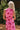 Leila Pink & Red Tropical Midi Dress - upper body back view