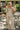 Melina Taupe & Cream Striped pants - full body front view - top buttoned