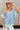 Liza Blue & Mint Flare Sleeve Top - close up front view