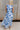 Nina White & Blue Floral Midi Dress - full body back view