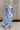 Nina White & Blue Floral Midi Dress - full body back view