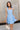 Paige Blue Scallop Flare Mini Dress - front view