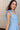 Paige Blue Scallop Flare Mini Dress - close upper side view