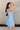 Paige Blue Scallop Flare Mini Dress - side