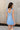 Paige Blue Scallop Flare Mini Dress - back view