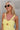 Waverly Yellow Tiered Midi Dress - close neckline view