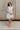 Cara Light Blue & Cream Floral Mini Dress - full front view