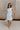 Cara Light Blue & Cream Floral Mini Dress - full body front view