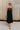 Polly Black Embroidered Fruit Midi Dress - full body front view