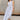 Aliana Blue & White Stripe Midi Dress- full body view