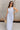 Aliana Blue & White Stripe Midi Dress- front view