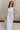 Aliana Blue & White Stripe Midi Dress- front view