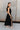 Keria Black Slit Midi Dress- full side front view
